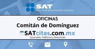 sucursales sat Comitán de Domínguez horarios direcciones y telefonos