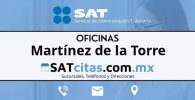 sucursales sat Martínez de la Torre horarios direcciones y telefonos