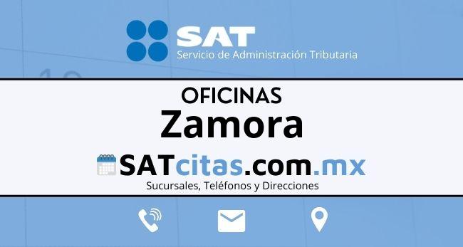 oficinas sat Zamora direcciones telefonos y horarios