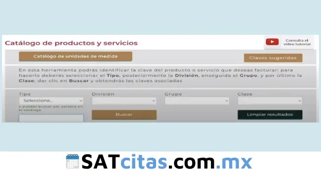 Guía de pasos para buscar una clave en el SAT