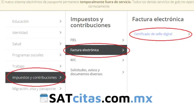 Tramitar Certificado de Sello Digital desde www.gob.mx