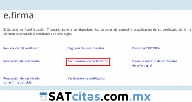 Certificados del SAT